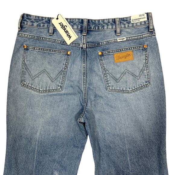 Wrangler Wanderer 622 High-Rise Flare Jeans 32x32 Light Distress Denim NEW Read* - Picture 5 of 16